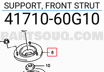 Suzuki 4171060G10 SUPPORT, FRONT STRUT
