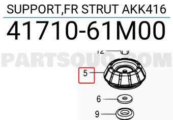 Suzuki 4171061M00 SUPPORT,FR STRUT AKK416