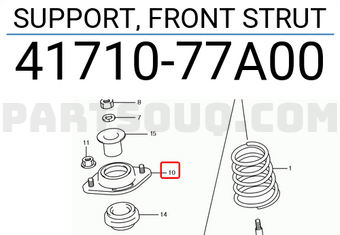 Suzuki 4171077A00 SUPPORT, FRONT STRUT