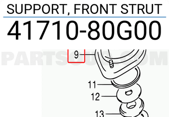 Suzuki 4171080G00 SUPPORT, FRONT STRUT
