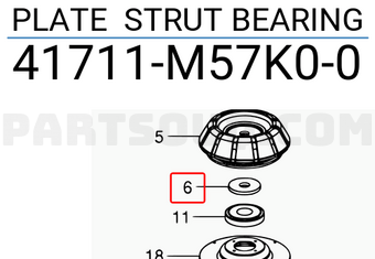 Suzuki 41711M57K00 PLATE STRUT BEARING