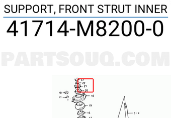 Suzuki 41714M82000 SUPPORT, FRONT STRUT INNER