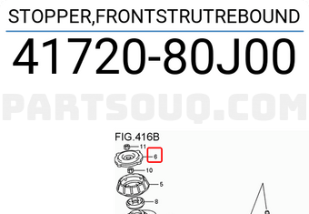 Suzuki 4172080J00 STOPPER,FRONTSTRUTREBOUND