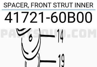 Suzuki 4172160B00 SPACER, FRONT STRUT INNER