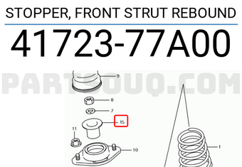 Suzuki 4172377A00 STOPPER, FRONT STRUT REBOUND