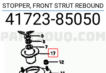 Suzuki 4172385050 STOPPER, FRONT STRUT REBOUND