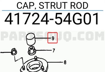 Suzuki 4172454G01 CAP, STRUT ROD