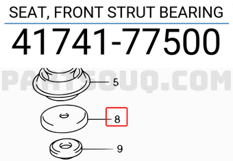 Suzuki 4174177500 SEAT, FRONT STRUT BEARING