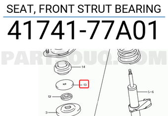 Suzuki 4174177A01 SEAT, FRONT STRUT BEARING
