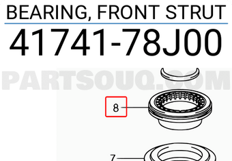 Suzuki 4174178J00 BEARING, FRONT STRUT