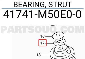 Suzuki 41741M50E00 BEARING, STRUT