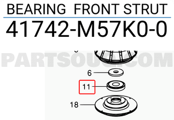 Suzuki 41742M57K00 BEARING FRONT STRUT