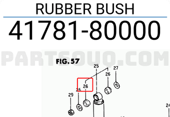 Suzuki 4178180000 RUBBER BUSH