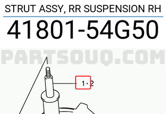 Suzuki 4180154G50 STRUT ASSY, RR SUSPENSION RH