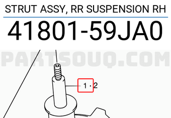Suzuki 4180159JA0 STRUT ASSY, RR SUSPENSION RH