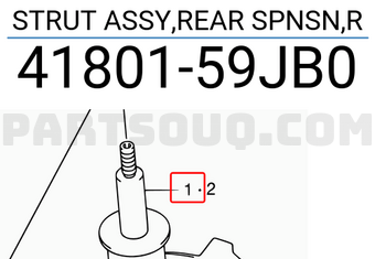 Suzuki 4180159JB0 STRUT ASSY,REAR SPNSN,R