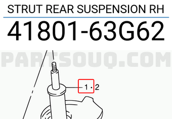 Suzuki 4180163G62 STRUT REAR SUSPENSION RH
