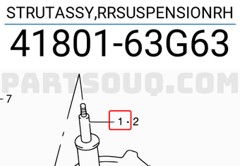 Suzuki 4180163G63 STRUTASSY,RRSUSPENSIONRH