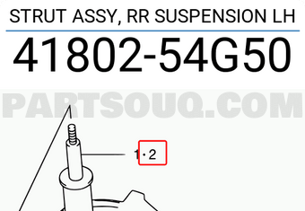 Suzuki 4180254G50 STRUT ASSY, RR SUSPENSION LH