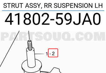 Suzuki 4180259JA0 STRUT ASSY, RR SUSPENSION LH