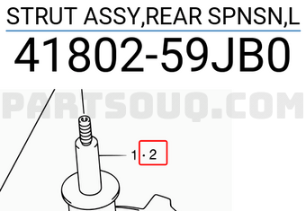 Suzuki 4180259JB0 STRUT ASSY,REAR SPNSN,L