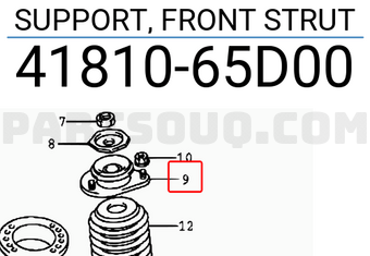Suzuki 4181065D00 SUPPORT, FRONT STRUT