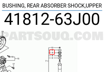 Suzuki 4181263J00 BUSHING, REAR ABSORBER SHOCK,UPPER