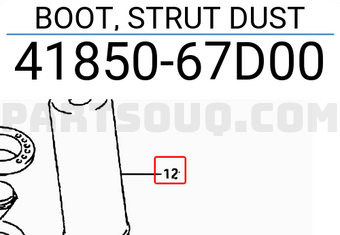 Suzuki 4185067D00 BOOT, STRUT DUST