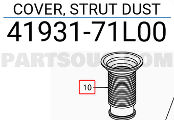 Suzuki 4193171L00 COVER, STRUT DUST