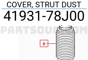 Suzuki 4193178J00 COVER, STRUT DUST
