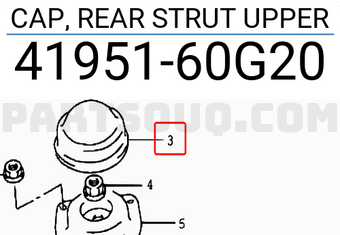 Suzuki 4195160G20 CAP, REAR STRUT UPPER