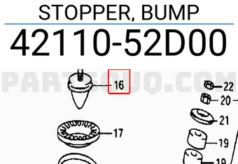 Suzuki 4211052D00 STOPPER, BUMP