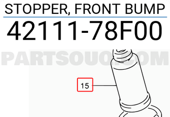 Suzuki 4211178F00 STOPPER, FRONT BUMP