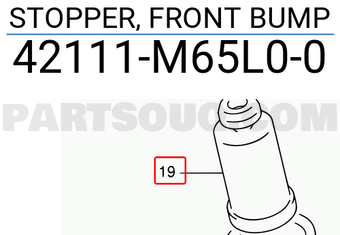 Suzuki 42111M65L00 STOPPER, FRONT BUMP