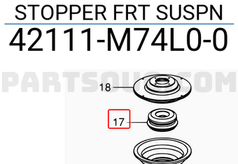 Suzuki 42111M74L00 STOPPER FRT SUSPN