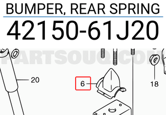Suzuki 4215061J20 BUMPER, REAR SPRING