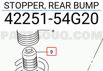Suzuki 4225154G20 STOPPER, REAR BUMP
