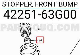 Suzuki 4225163G00 STOPPER, FRONT BUMP