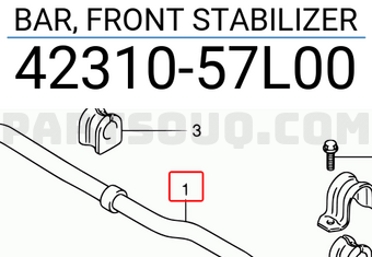 Suzuki 4231057L00 BAR, FRONT STABILIZER
