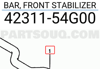 Suzuki 4231154G00 BAR, FRONT STABILIZER