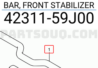 Suzuki 4231159J00 BAR, FRONT STABILIZER