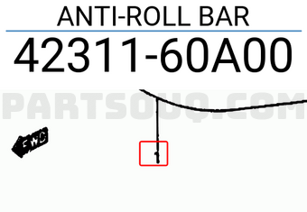 Suzuki 4231160A00 ANTI-ROLL BAR
