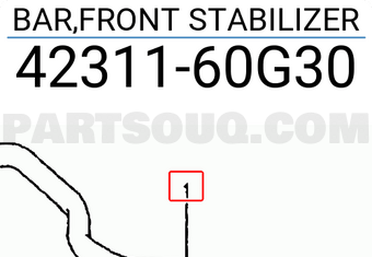 Suzuki 4231160G30 BAR,FRONT STABILIZER