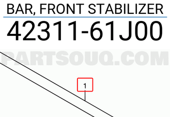 Suzuki 4231161J00 BAR, FRONT STABILIZER