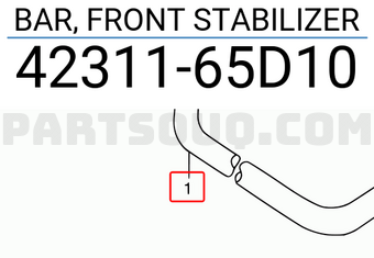 Suzuki 4231165D10 BAR, FRONT STABILIZER
