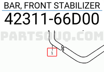 Suzuki 4231166D00 BAR, FRONT STABILIZER