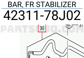 Suzuki 4231178J02 BAR, FR STABILIZER
