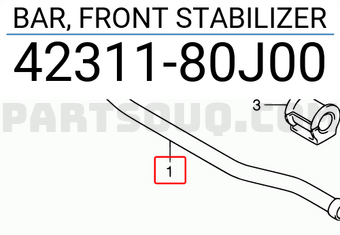 Suzuki 4231180J00 BAR, FRONT STABILIZER