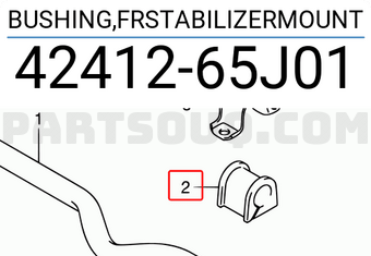 Suzuki 4241265J01 BUSHING,FRSTABILIZERMOUNT