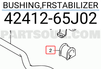 Suzuki 4241265J02 BUSHING,FRSTABILIZER